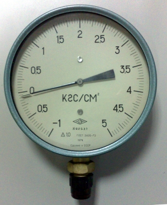 Манометър 0-5 кгс/кв.см ф160