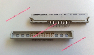Amphenol C143 M42M 20A съединител DIN 41612, мъжки, ъглов 90° 3x14PIN, 2.54mm