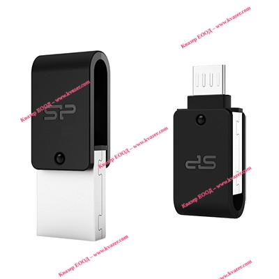 USB OTG 2.0 Flash drive (Флаш-памет) 16GB Silicon Power Mobile X21 Black