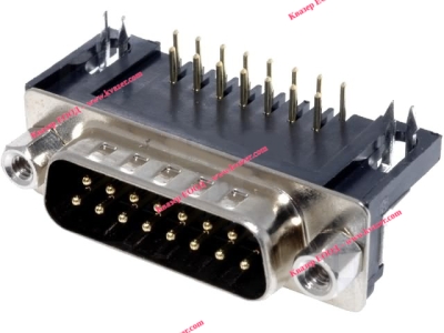 КУПЛУНГ D-SUB 15 PIN МЪЖКИ, мъжки, ъглови 90°, THT, стандарт 9,4mm