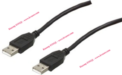 Кабел USB A (мъжко) - USB A (мъжко) черен 1.8 метра/ AM-AM