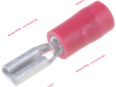 NICHIFU TMDV 280509-F Кабелен накрайник, плосък 2.8mm, 0.5mm, женски 0.75-1.25кв.мм. , изолиран