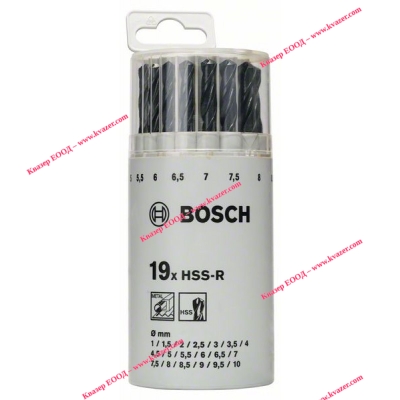 Комплект от 19бр свредла Bosch HSS-R