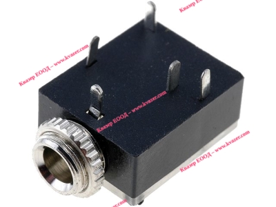 JC-115 жак стерео 3.5mm - женски, монтаж на панел с изключвател 5pin