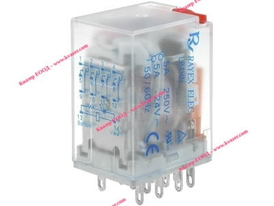 Реле LB4HN-24DTS, 4PDT бобина 24VDC 5A/240VAC 5A/24VDC