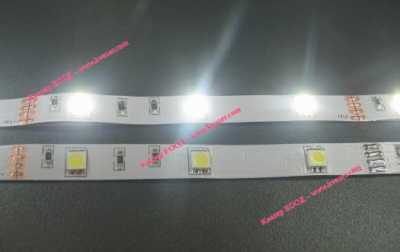 Студено бяла светодиодна лента, smd5050-30LED/m (7.2W/m) IP00