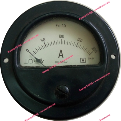 Амперметър 0-200A DC Ф65мм 3М31