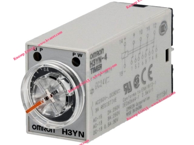 Реле Omron H3Y-4 DC24 3H, таймер 0 - 5s. 14 Pin, 24 VDC + цокъл