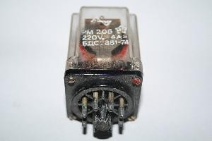 Реле РМ205 бобина - 24VAC, 220V/4A с 2 превключващи контакта