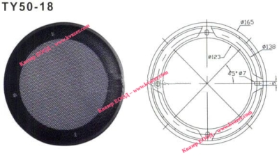 Решетка за говорител кръгла 5" TY50-18