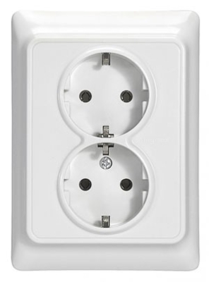 Контакт двоен бял Legrand Kaptika 782113