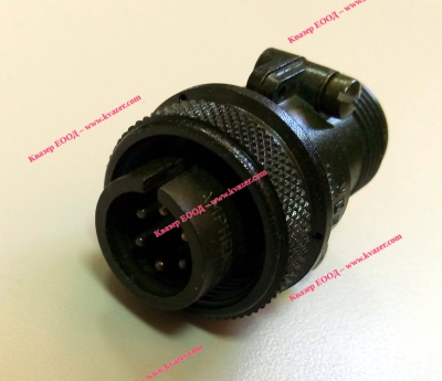 Кръгъл мъжки съединител AMPHENOL 6pin MS3106B14-6P