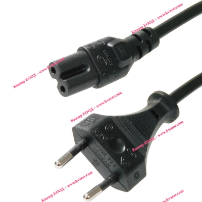 захранващ кабел за касетофон 701H 1.5m с евро щесел 1.5м 0.5кв.мм. 250V, 2,5A