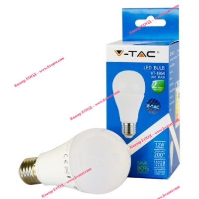 VT-1864 LED ЛАМПА 12W E27 2700K 1055Lm 220-240V