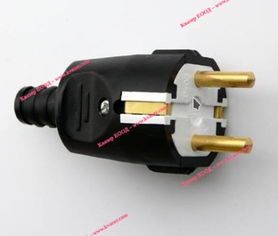Щепсел шуко Технил черен 16A, 250V