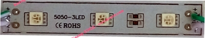 Светодиоден модул 3 LED, 0.5W, 12VDC зелена широкоъгълна светлина