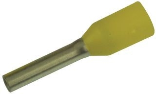 Кабелен накрайник втулка 1mm2, изолиран жълт