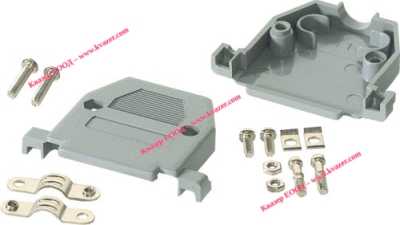DSC-215 Пластмасов корпус D-SUB прав 15PIN сив