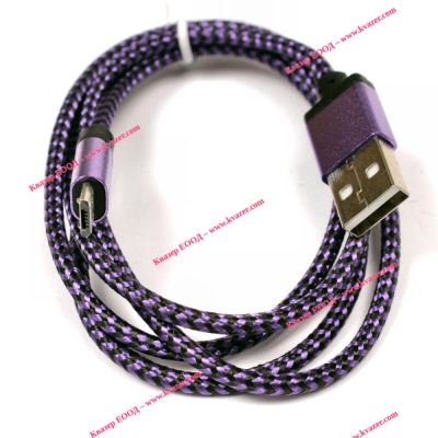 Кабел USB - micro USB 1m textil