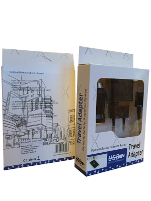 Зарядно за Galaxy S3/S4/S5 вх. 220VAC + 12VDC, изх. 5V, 2A USB + кабел