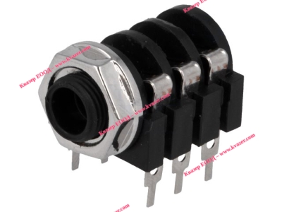 JC-214 жак стерео 6.3mm - женски, монтаж PCB + панел