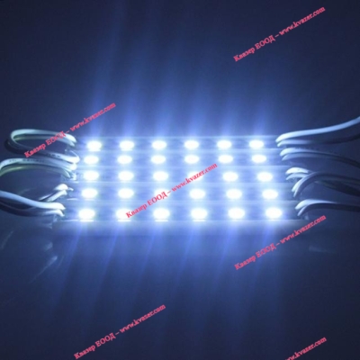 Светодиоден модул 6 LED, 0.5W, 12VDC студено бяла светлина