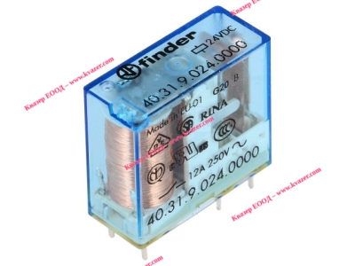 Реле FINDER 40.31.9.024.0000 бобина 24VDC, SPDT