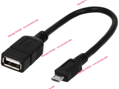 Кабел USB(F) към Micro USB(M) 20cm. OTG LOGILINK