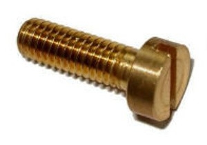 Винт за метал месинг M5x16, прав (-) шлиц