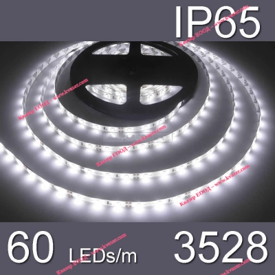 Студено бяла светодиодна лента, smd3528-60LED/m (4.8W/m) IP65