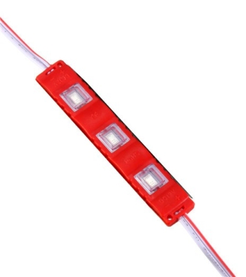 Светодиоден модул 3 LED smd5730, 0.5W, 12VDC червена светлина