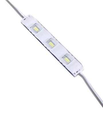 Светодиоден модул 3 LED smd5730, 0.5W, 12VDC студено бяла светлина