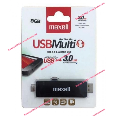 OTG флаш памет Maxell DUAL 8GB micro USB + USB
