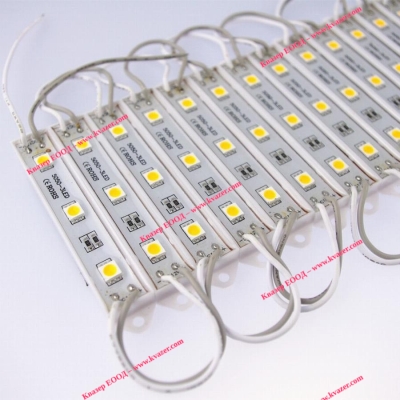 Светодиоден модул 3 LED smd5050, 0.5W 12VDC студено бяла светлина