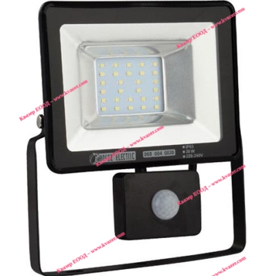 068-004-0020 Светодиоден прожектор със сензор за движение SMD LED 20W 1000Lm 6400K IP65 220V черен