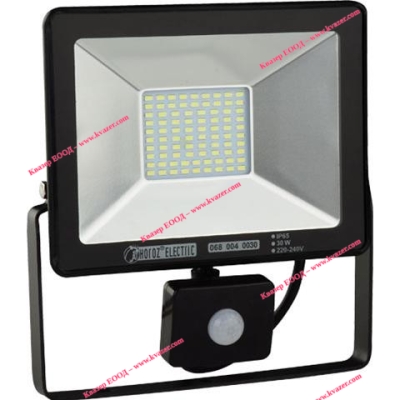 068-004-0030 Светодиоден прожектор със сензор за движение SMD LED 30W 1500Lm 6400K IP65 220V черен