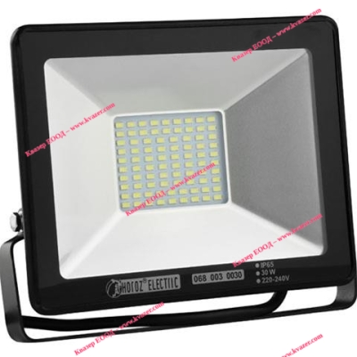 068-003-0030 Светодиоден прожектор SMD LED 30W 1500Lm 6500K IP65 220V черен