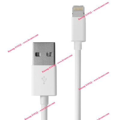 Кабел USB за Apple iPhone5 , бял, 1.5 метра