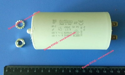 2D 45uF 450V работен кондензатор тип MKP с изводни пера