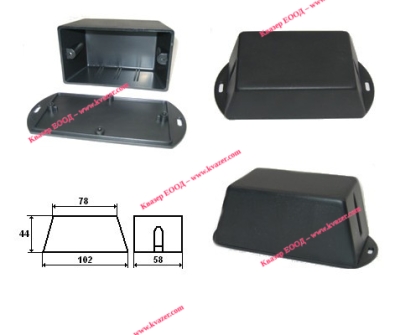 Черна пластмасова кутия N4 102x78x58x44mm
