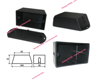 Черна пластмасова кутия N5 102x78x58x32mm
