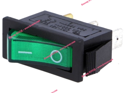 Ключ RSI1013C3GN SPST 250V/15A зелен