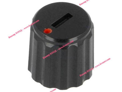GC6M-11X10 Копче за потенциометър, миниатюрно, черно, пластмасово, ост ф6mm