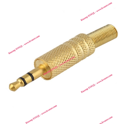 WTY0014 стерео мъжки жак 3.5mm, златист