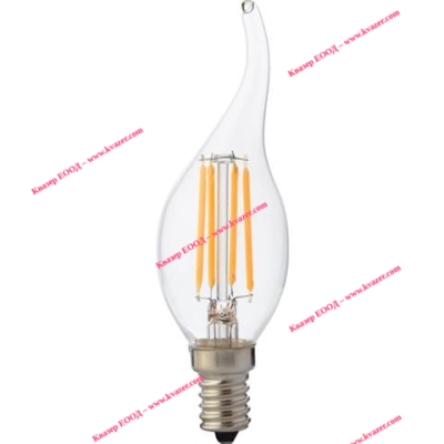 001-014-0004 крушка FILAMENT LED пламък Е14 4W 2700K 320Lm 220-240V