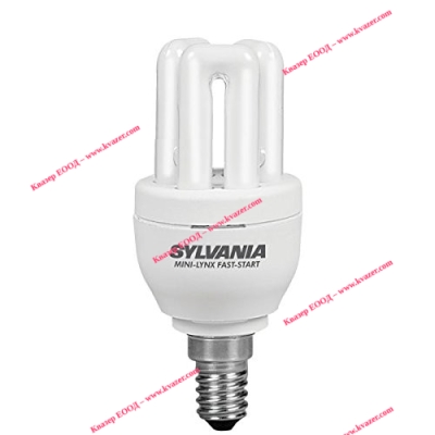 Енергоспестяваща луминесцентна лампа SYLVANIA E14, 9W, 2700K, стик