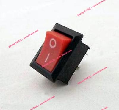 Ключ KCD101-1 ON-ON 250V/6A червен