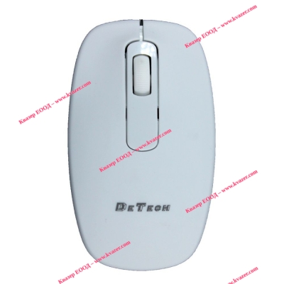 Мишка DeTech, Оптична 4D Wired USB, Бяла