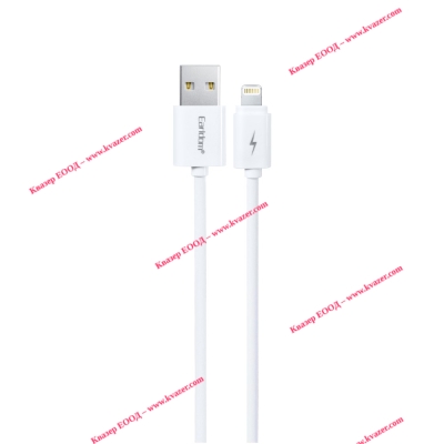 Кабел за данни USB - Lightning, Earldom, IP01, За iPhone 5/6/7, 1.0m, Бял