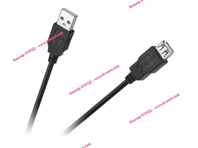 Кабел USB F - USB M удължител, 1.5m